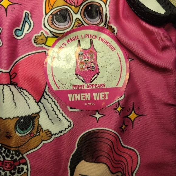 L.O.L Surprise LOL Swimsuit Bathing Suit Pink, Girls 5/6  Doll Print - Picture 6 of 7